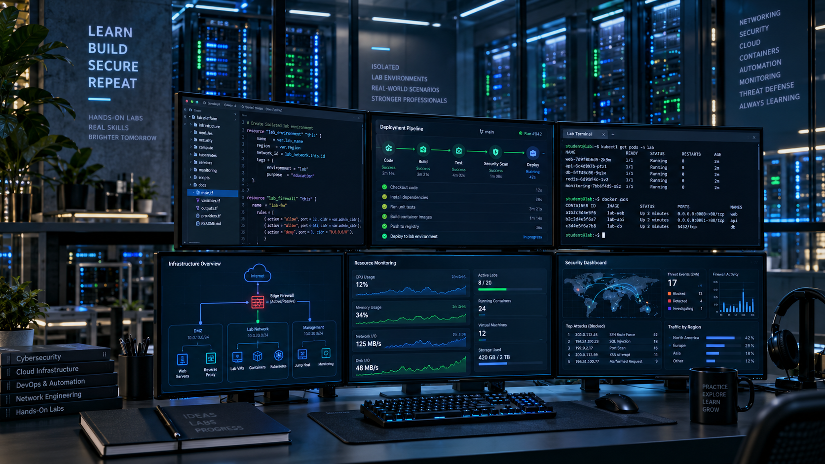 Lab terminal interface